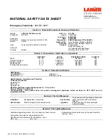 Preview for 1 page of Lanier LDD 020 / 030 Maroon Ink 480-0115 Material Safety Data Sheet