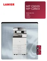 Lanier MP C2003 Brochure & Specs предпросмотр