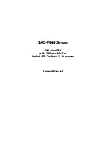 Preview for 1 page of Lanner electronics IAC-F845 Series User Manual