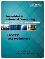 Preview for 1 page of Lanner LEC-2530 User Manual