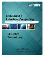 Lanner LEC-7920 User Manual preview