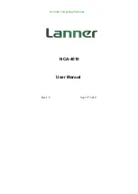 Preview for 1 page of Lanner NCA-4010 Series User Manual