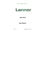 Preview for 1 page of Lanner NCA-4210 User Manual