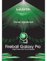 Lanta Fireball Galaxy Pro Par64S Owner'S Handbook Manual preview