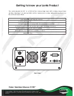 Preview for 3 page of Lanta Quasar G100 Owner'S Handbook Manual