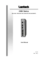 Предварительный просмотр 1 страницы Lantech 2204F Series User Manual