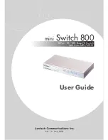 Предварительный просмотр 1 страницы Lantech mini Switch 800 User Manual