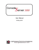 Lantronix Console Server 800 User Manual preview