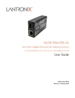 Предварительный просмотр 1 страницы Lantronix M/GE-PSW-PSE-01 User Manual