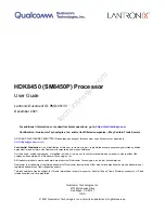 Preview for 1 page of Lantronix Qualcomm HDK8450 User Manual