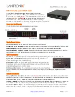 Preview for 1 page of Lantronix SM TAT2SA Series Quick Start Manual