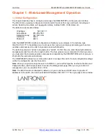 Preview for 9 page of Lantronix SM24TBT2DPA Web User Manual