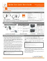 Lantronix Spider Duo SLSLP400USB-02 Quick Start Manual предпросмотр