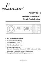 Lanzar AQMP70BTS Owner'S Manual preview