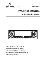 Lanzar Lanzar Vibe VBD1800 Owner'S Manual preview