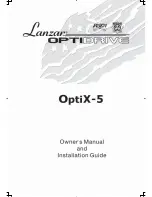 Preview for 1 page of Lanzar Optidrive OPTIX-5 Owner'S Manual And Installation Manual