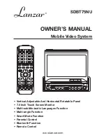 Lanzar SDBT75NU Owner'S Manual предпросмотр