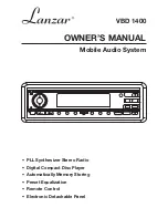 Lanzar VBD 1400 Owner'S Manual preview