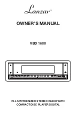 Lanzar VBD 1600 Owner'S Manual preview