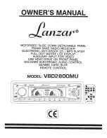 Preview for 1 page of Lanzar VBD2800MU Owner'S Manual