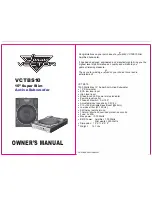 Lanzar VCTBS10 Owner'S Manual preview