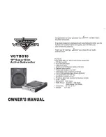 Lanzar Vector VCTBS10 Owner'S Manual preview