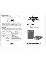 Preview for 1 page of Lanzar Vector VCTBS8 Owner'S Manual