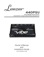 Lanzar Vibe 440PSU Owner'S Manual And Installation Manual предпросмотр