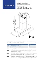 Lapetek JONA SLIM-V 90 Installation And User Manual предпросмотр