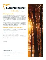 Preview for 2 page of Lapierre SYRUP PRESS User Manual