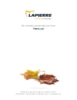 Preview for 28 page of Lapierre SYRUP PRESS User Manual