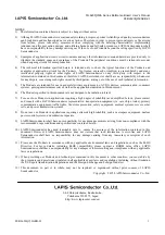 Preview for 2 page of LAPIS Semiconductor ML620Q151A User Manual