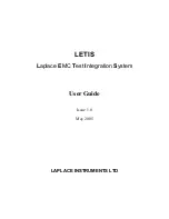 Предварительный просмотр 1 страницы LAPLACE INSTRUMENTS LETIS User Manual