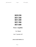 LAPLACE INSTRUMENTS RF0250 User Manual предпросмотр