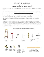 Preview for 2 page of Lapp Structures YardCraft 12x12 Pavilion Assembly Manual