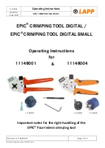 Preview for 1 page of LAPP EPIC 11148001 EPIC 11148004 Operating Instructions Manual