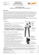 Предварительный просмотр 1 страницы LAPP EPIC SF-Z0025 Assembly Instruction Manual