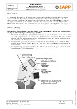 Предварительный просмотр 2 страницы LAPP EPIC SF-Z0025 Assembly Instruction Manual