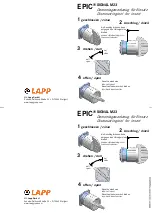 Предварительный просмотр 1 страницы LAPP EPIC SIGNAL M23 Quick Start Manual