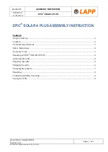LAPP EPIC SOLAR 4Plus Series Assembly Instruction Manual preview