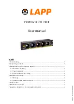 LAPP POWERLOCK BOX User Manual preview