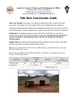 Preview for 1 page of Laramie County Pole Barn Construction Manual