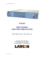 Larcan FM-250 Technical Manual предпросмотр