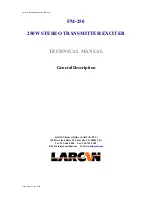 Предварительный просмотр 6 страницы Larcan FM-250 Technical Manual