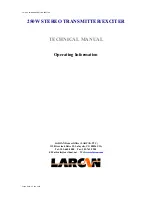 Предварительный просмотр 21 страницы Larcan FM-250 Technical Manual