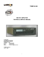 Larcan MXi101V Technical & Service Manual preview