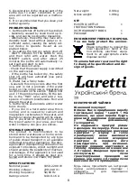 Preview for 7 page of Laretti LR-EK7525 Manual