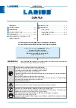 Preview for 2 page of Larius AIRLESS PLA K11435 Manual