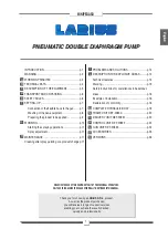 Preview for 3 page of Larius MINIPEGASO Operating And Operating And Maintenance Instructions