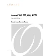 Предварительный просмотр 2 страницы Larscom Access-T 100 Installation And Operation Manual